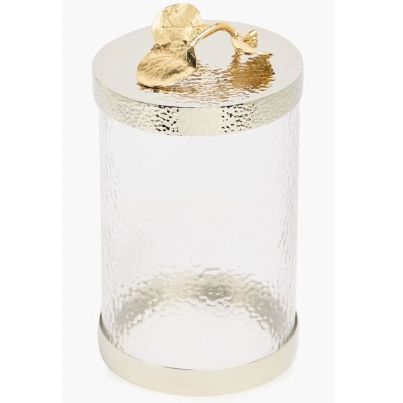 Michael Aram Botanical Leaf Gold Medium Canister 112416 NEW - Picture 1 of 8
